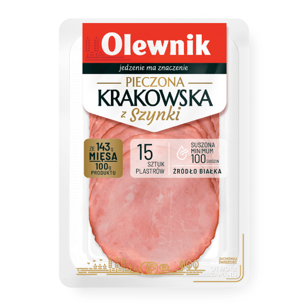 Kiełbasa krakowska pieczona z szynki