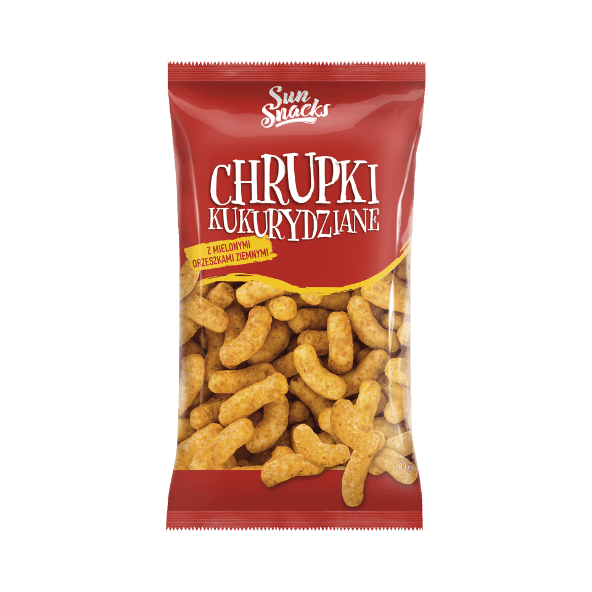 SUN SNACKS Chrupki kukurydziane o smaku orzechowym
