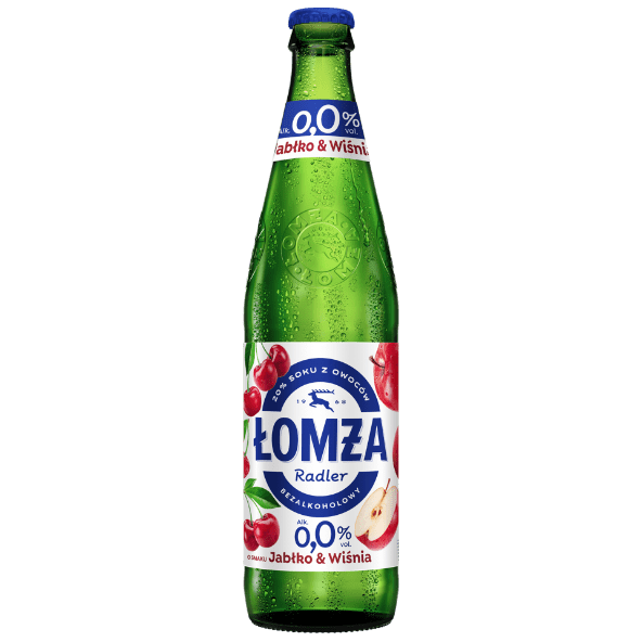 Piwo Łomża jabłko & wiśnia