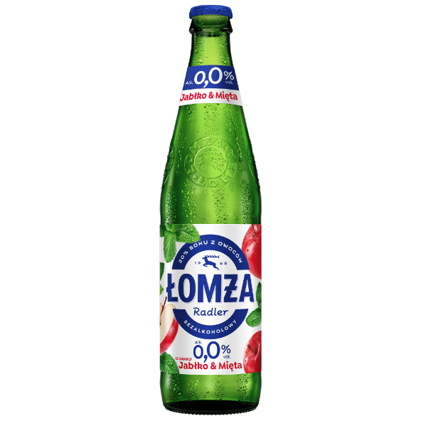 Piwo Łomża jabłko & mięta