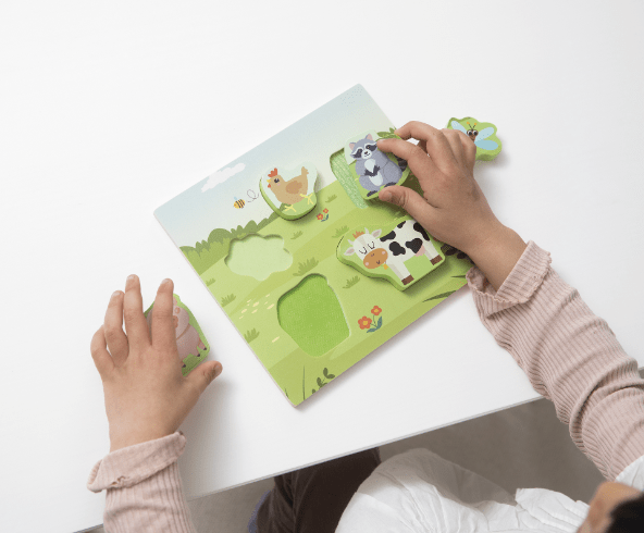 Toylino Drewniana układanka z puzzlami Niska cena w ALDI