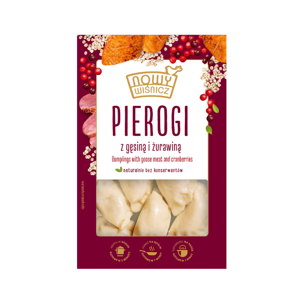 NOWY WIŚNICZ Pierogi z gęsiną i żurawiną