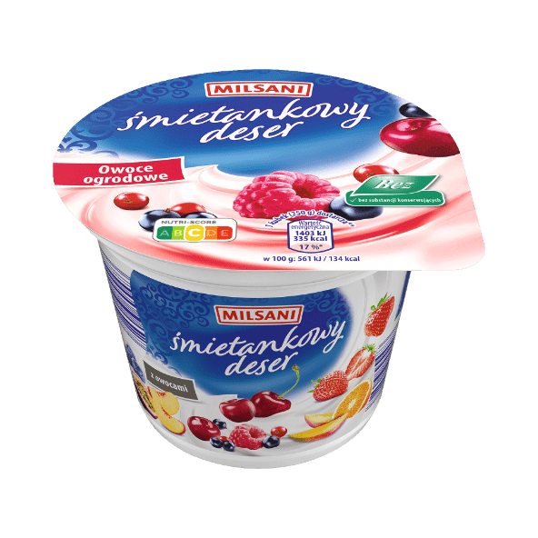MILSANI Deser śmietankowy z owocami