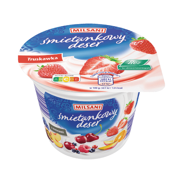 MILSANI Deser śmietankowy z owocami