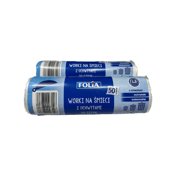 FOLIA Worki na śmieci z uszami 50 l