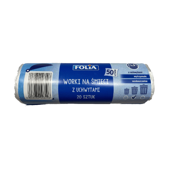 FOLIA Worki na śmieci z uszami 50 l