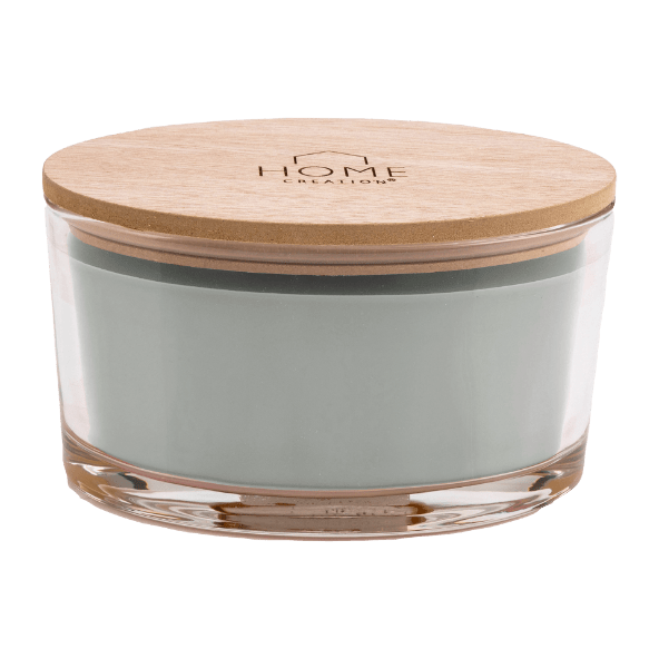 HOME CREATION Świeca zapachowa premium z drewnianym knotem
