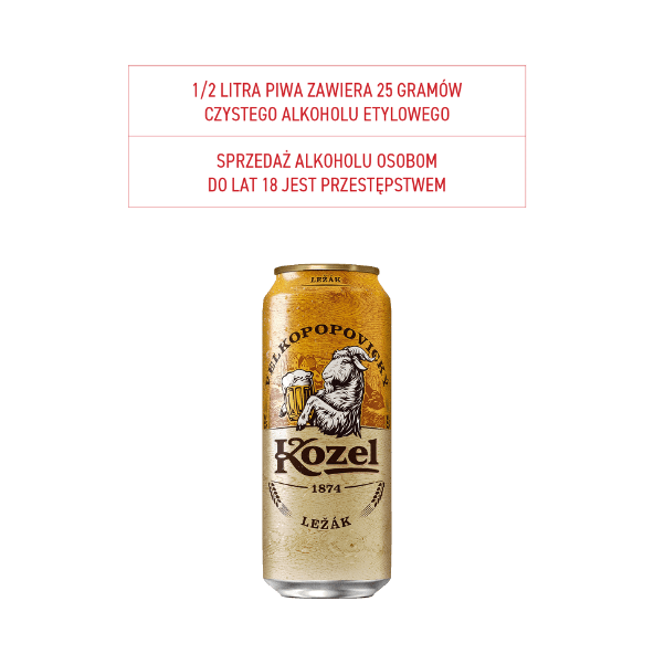 Piwo Kozel Světlý Ležák