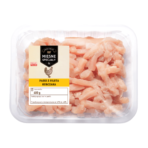 MIĘSNE SPECJAŁY Paski z fileta z piersi kurczaka