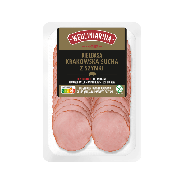 WĘDLINIARNIA PREMIUM Kiełbasa krakowska sucha z szynki