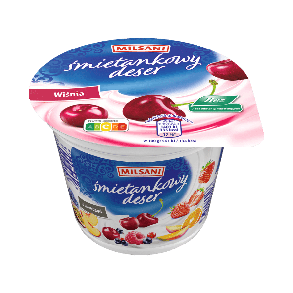 MILSANI Deser śmietankowy z owocami