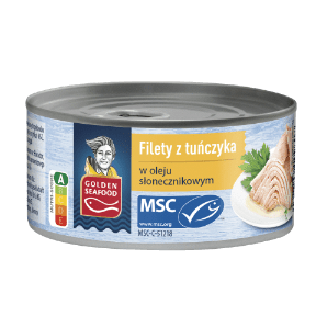 GOLDEN SEAFOOD Filety z tuńczyka w oleju słonecznikowym