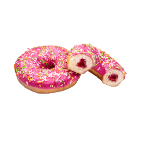 Donut z nadzieniem truskawkowym