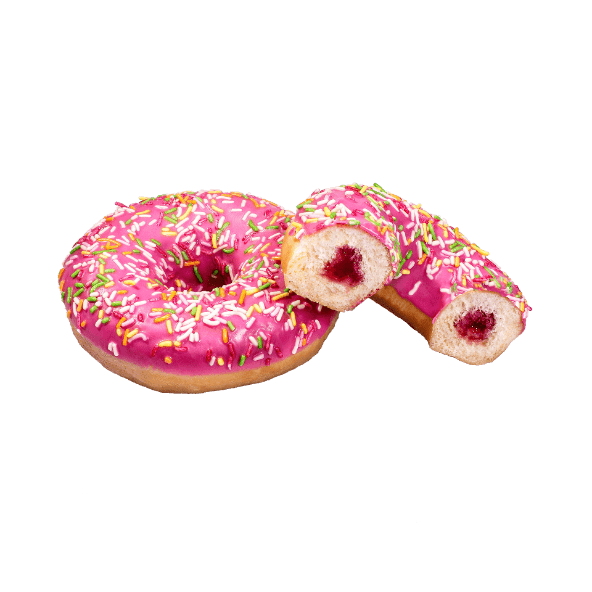 Donut z nadzieniem truskawkowym