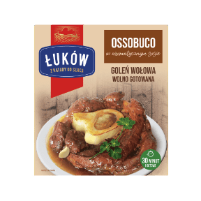 ŁUKÓW Ossobuco – goleń wołowa wolno gotowana