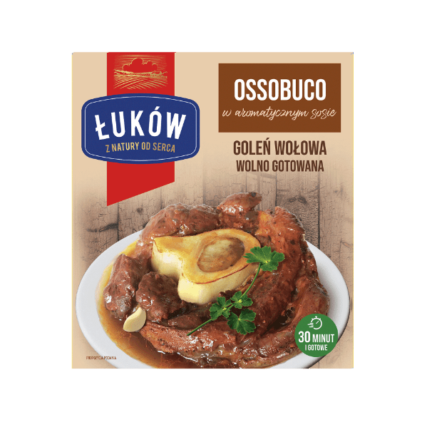 ŁUKÓW Ossobuco – goleń wołowa wolno gotowana