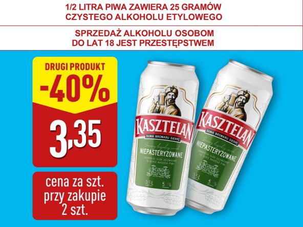 Piwo Kasztelan niepasteryzowane