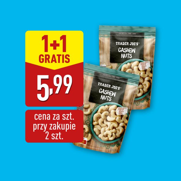 TRADER JOE'S Orzechy nerkowca niesolone