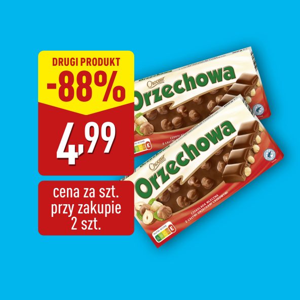 CHOCEUR Czekolada mleczna z całymi orzechami laskowymi