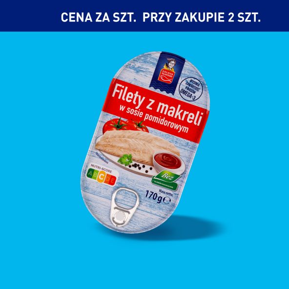 GOLDEN SEAFOOD Filety z makreli w sosie pomidorowym
