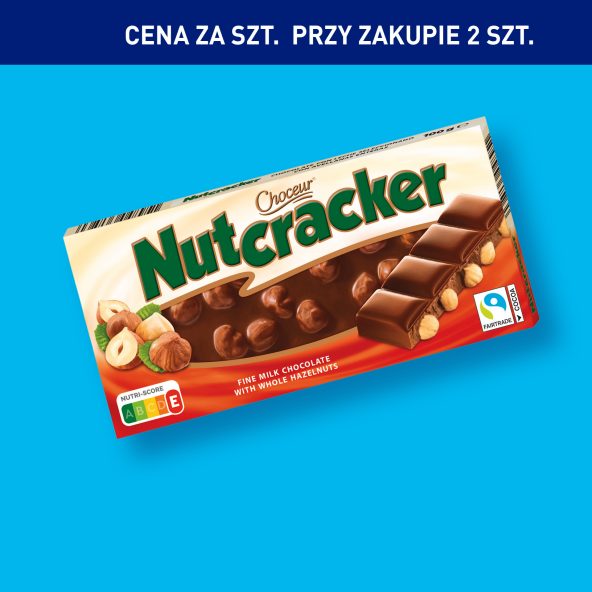 CHOCEUR Czekolada mleczna z całymi orzechami laskowymi