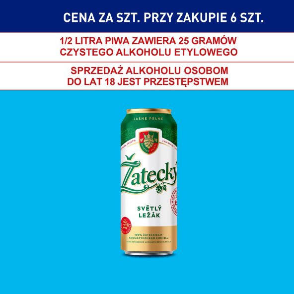 Piwo Žatecký Světlý Ležák