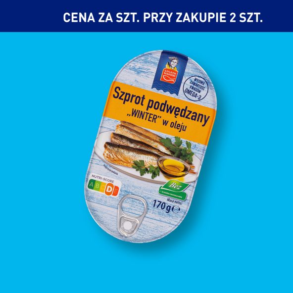 GOLDEN SEAFOOD Szprot winter podwędzany w oleju