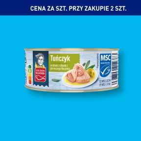 GOLDEN SEAFOOD Tuńczyk w oliwie z oliwek z pierwszego tłoczenia