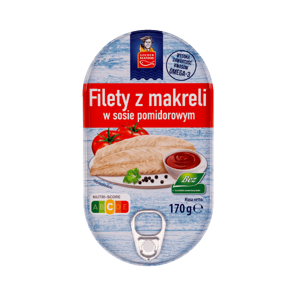 GOLDEN SEAFOOD Filety z makreli w sosie pomidorowym