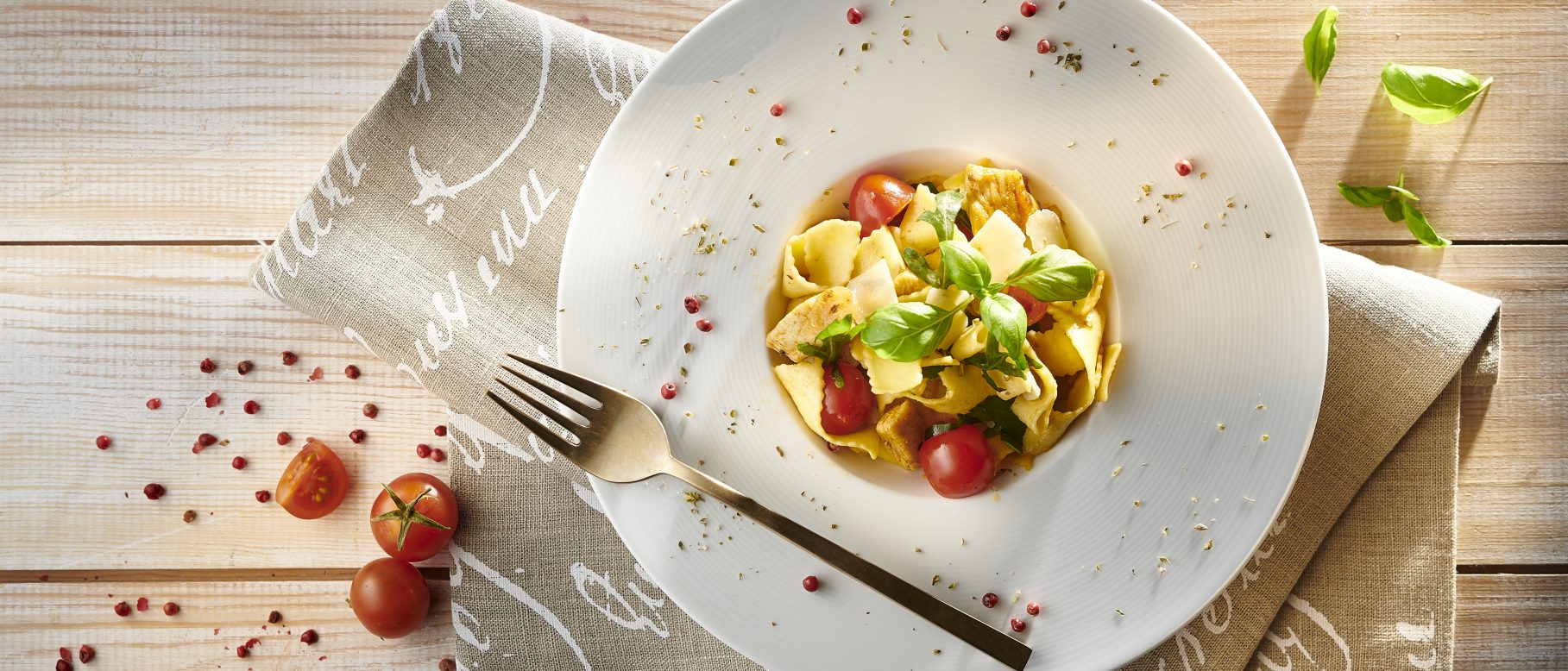 Makaron pappardelle z kurczakiem Przepisy ALDI